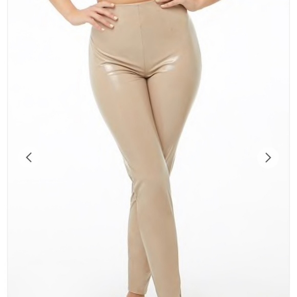 NWT Rare Forever 21 Vinyl PVC Bandeau Leggings Coord Set - Picture 5 of 16